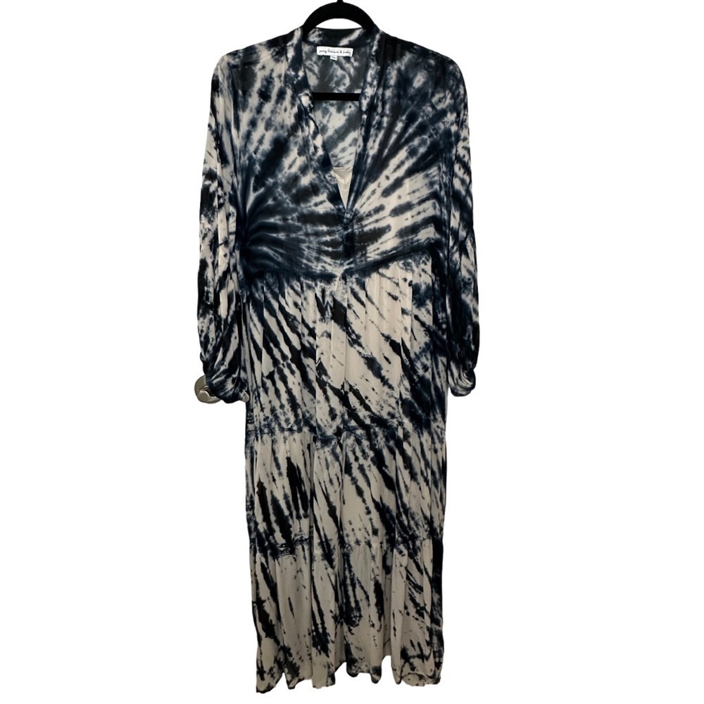 Young Fabulous & Broke tie dyed print maxi dress. Includes nude slip.